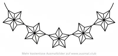Sternengirlande Ausmalbild