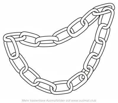 Papierkette Ausmalbild