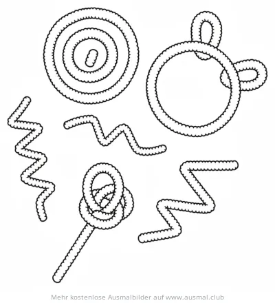 Pfeifenputzer Formen Ausmalbild
