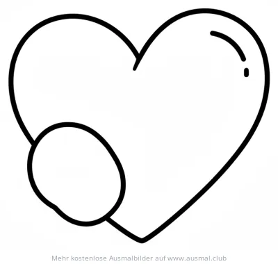 Herz mit Kreis Ausmalbild