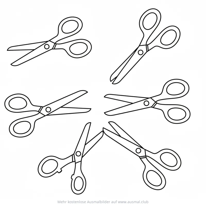 Scheren Ausmalbild
