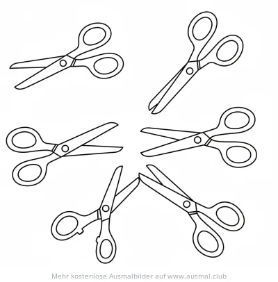 Scheren Ausmalbild