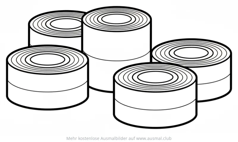 Klebeband Rollen Ausmalbild