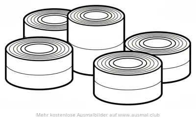 Klebeband Rollen Ausmalbild