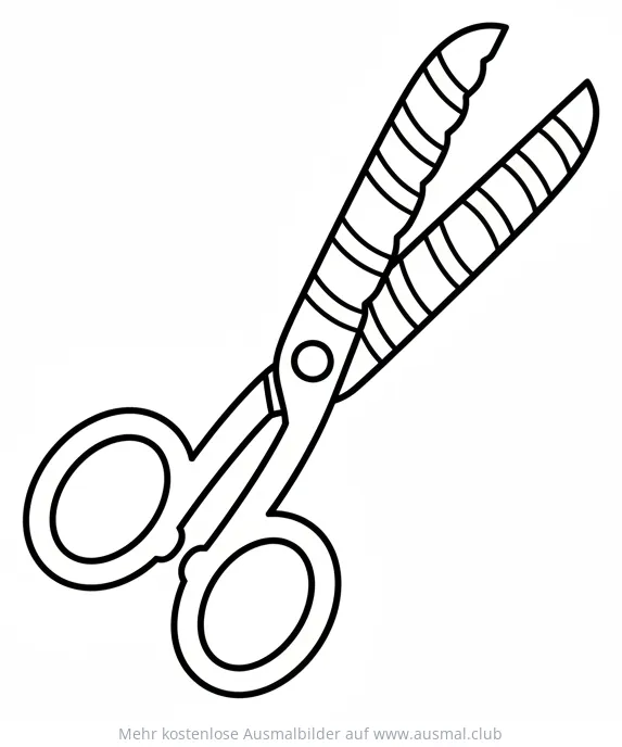 Schere Ausmalbild mit abgerundeten Klingen