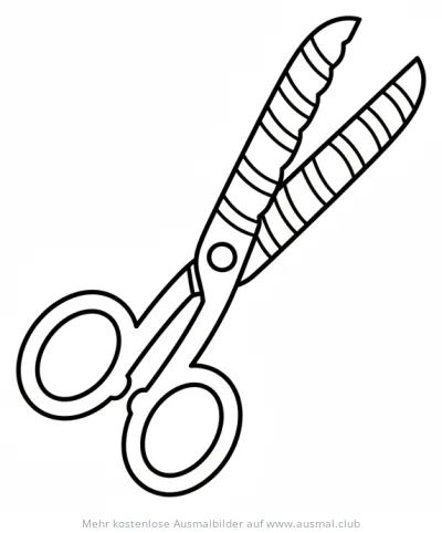 Schere Ausmalbild mit abgerundeten Klingen