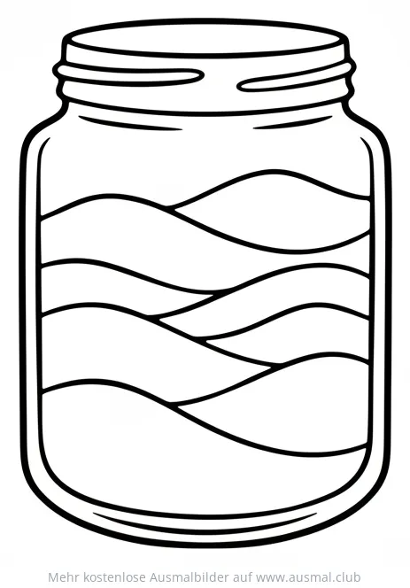 Glas mit Sand Ausmalbild