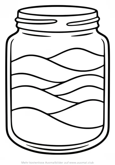 Glas mit Sand Ausmalbild