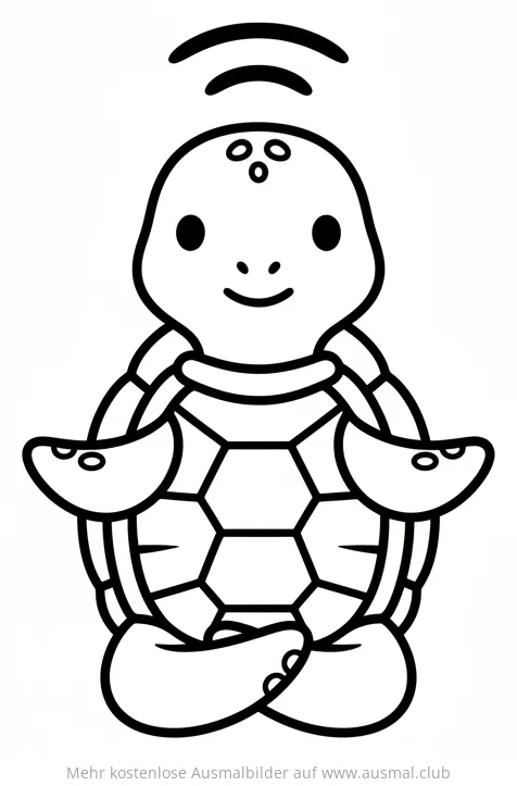 Yoga Schildkröte Ausmalbild