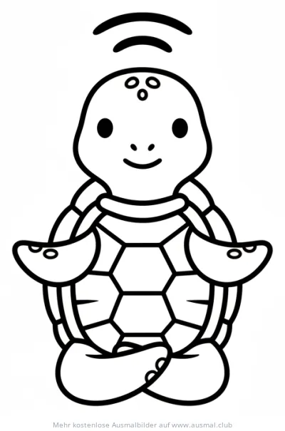 Yoga Schildkröte Ausmalbild