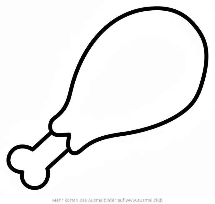 Hähnchenkeule Ausmalbild