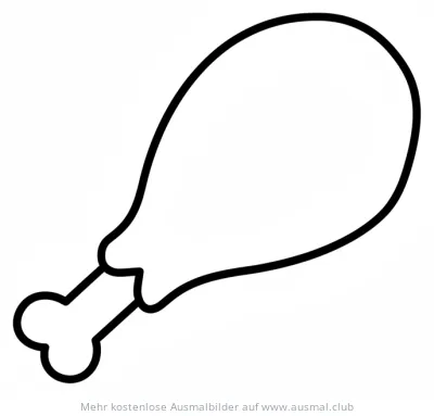 Hähnchenkeule Ausmalbild