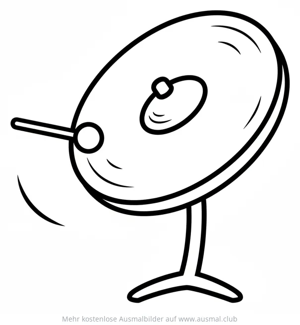 Becken Ausmalbild mit Drumstick