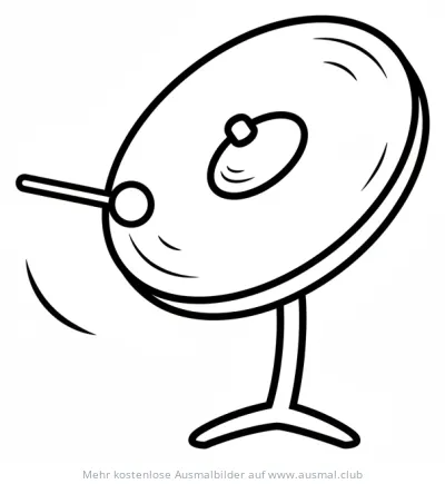 Becken Ausmalbild mit Drumstick