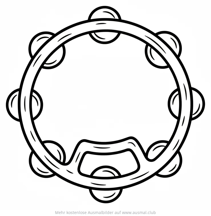 Schellentrommel Ausmalbild