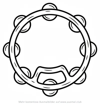 Schellentrommel Ausmalbild
