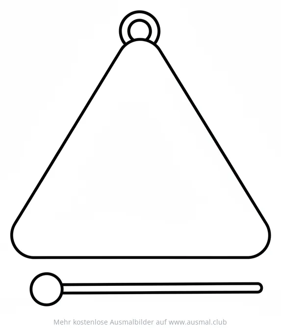Triangel Ausmalbild mit Schlägel