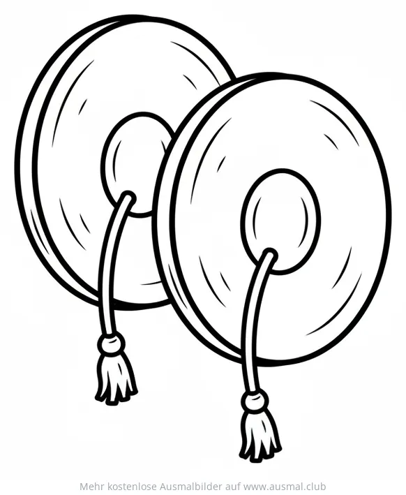 Marschbecken Ausmalbild mit Fransen