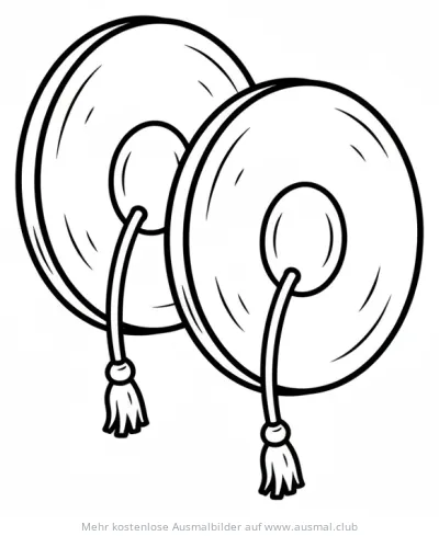 Marschbecken Ausmalbild mit Fransen