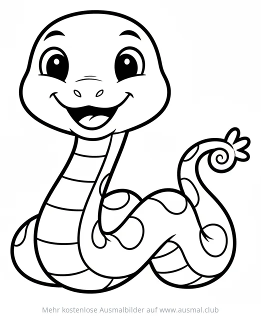 Winkende Schlange Ausmalbild
