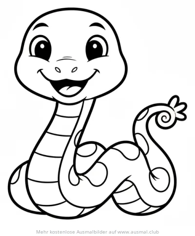 Winkende Schlange Ausmalbild