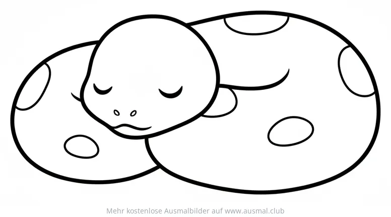 Schlafende Schlange Ausmalbild
