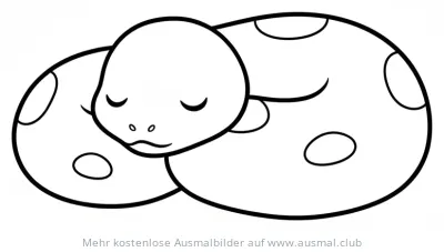 Schlafende Schlange Ausmalbild