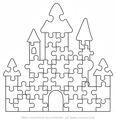 Puzzleburg Ausmalbild