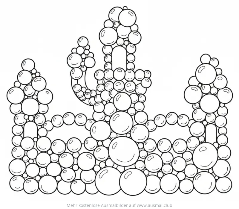 Seifenblasenburg Ausmalbild