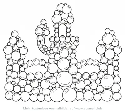 Seifenblasenburg Ausmalbild