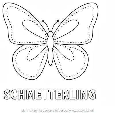 Schmetterling Kontur zum Nachziehen Ausmalbild