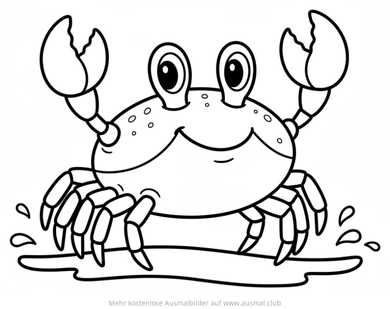 Freundliche Krabbe Ausmalbild