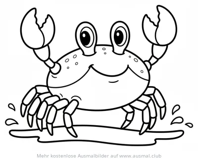 Freundliche Krabbe Ausmalbild