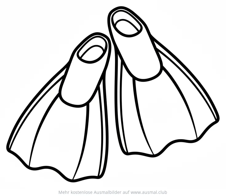 Schwimmflossen Ausmalbild