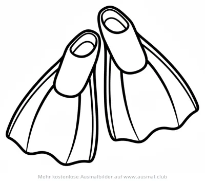 Schwimmflossen Ausmalbild
