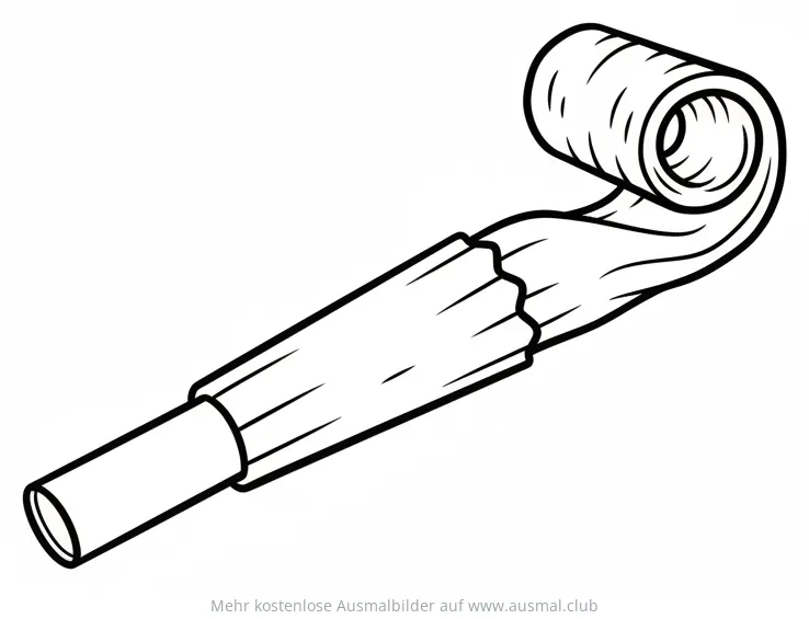 Silvester Tröte Ausmalbild