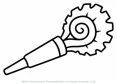 Silvester Horn Ausmalbild