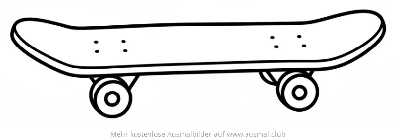 Skateboard Ausmalbild