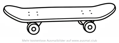 Skateboard Ausmalbild
