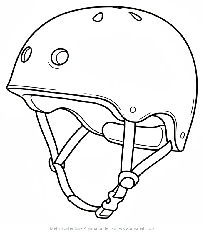 Skateboard Helm Ausmalbild