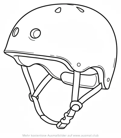 Skateboard Helm Ausmalbild