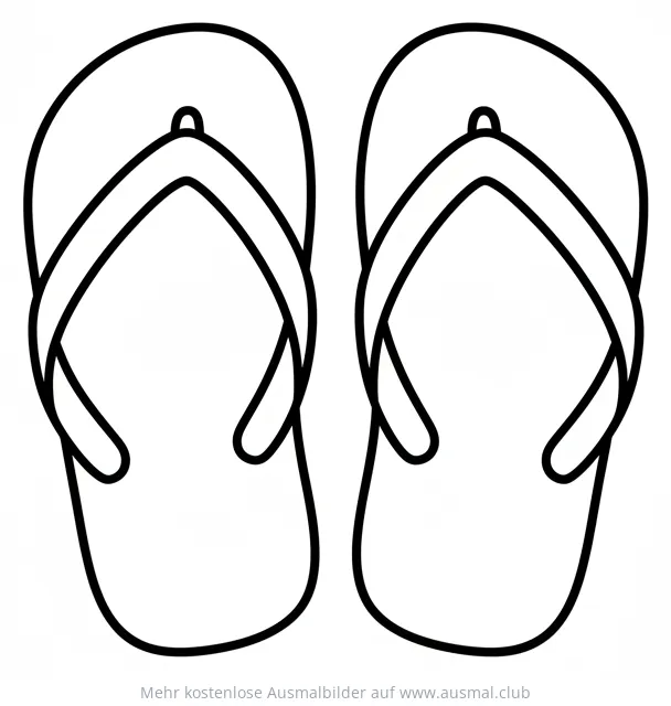 Flip Flops Ausmalbild