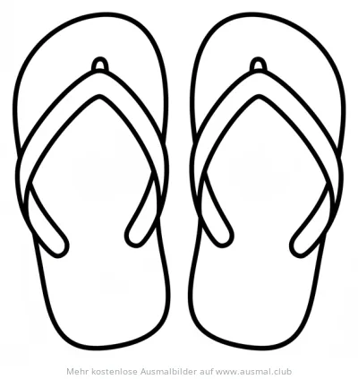 Flip Flops Ausmalbild