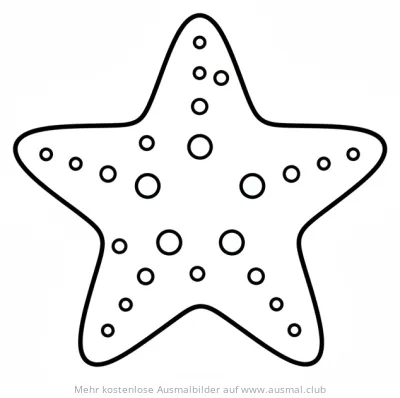 Seestern Ausmalbild mit Punkten