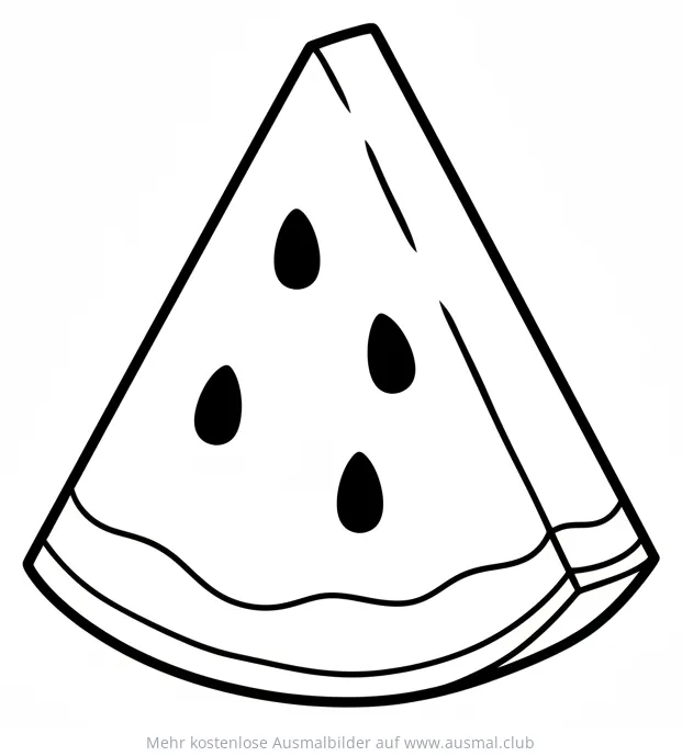 Wassermelone Stück Ausmalbild
