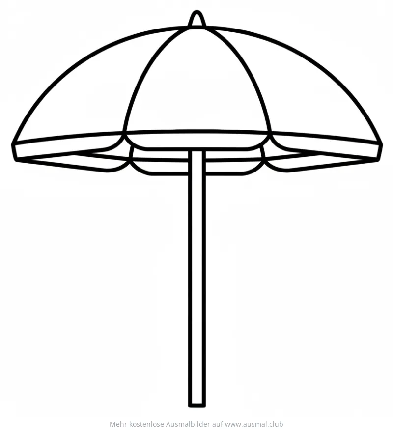 Sonnenschirm Ausmalbild