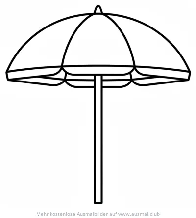 Sonnenschirm Ausmalbild