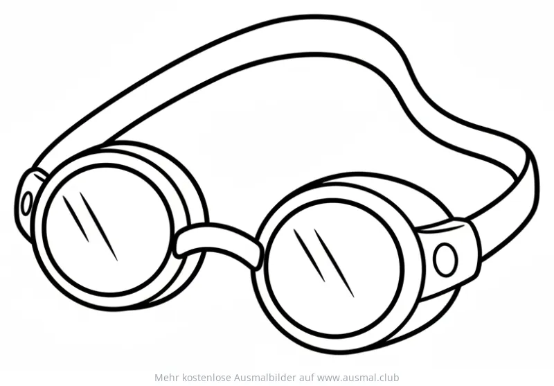Schwimmbrille Ausmalbild