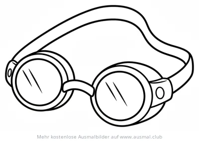 Schwimmbrille Ausmalbild