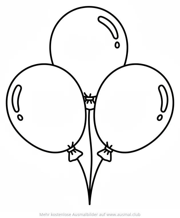 Drei Wasserbomben Ausmalbild